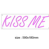 "Kiss me" LED NEONSKILT. Velg ønsket farge.