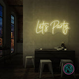 "Let's Party" Led Neonskilt.