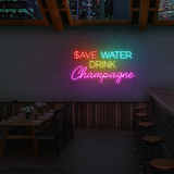 "SAVE WATER" Led Neonskilt -