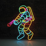 Neonskilt (Spaceman) Multicolor. 86x70 cm 