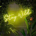 Neonskilt "Stay Wild" Lemon Yellow
