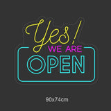 "Yes! WE ARE OPEN" Led Neonskilt -