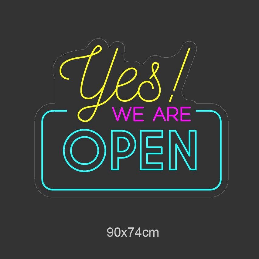 "Yes! WE ARE OPEN" Led Neonskilt