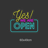 "Yes! WE ARE OPEN" Led Neonskilt -