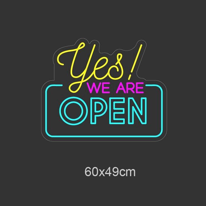"Yes! WE ARE OPEN" Led Neonskilt