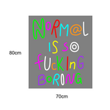 "NORMAL" Speil med Led Neonskilt!